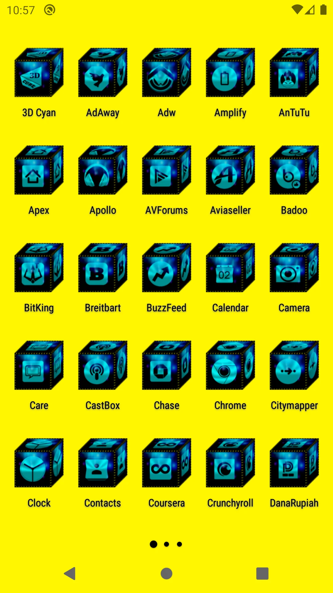 3D Cyan Icon Pack screenshot